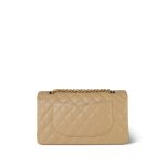 Beige Clair Caviar Quilted Medium Classic Flap Gold Hardware - Image 5