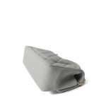 21A Grey Lambskin Quilted Mini Top Handle Aged Gold Hardware - Image 7