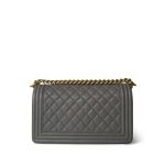 Grey Caviar Quilted Boy Bag Old Medium Aged Gold Hardware - Image 3