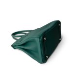 Birkin 30 Malachite Togo Palladium Plated C Stamp - Image 14