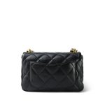 Black Lambskin Quilted Funky Town Flap Small Aged Gold Hardware - Image 4