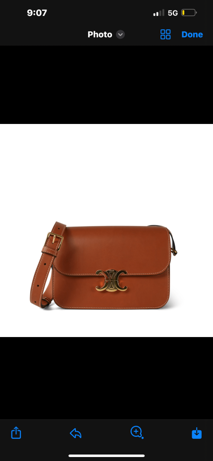Celine Brown Classique Triomphe Natural Calfskin Bag