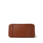 Birkin 30 Noisette Vache Liegee Palladium Plated J Square Stamp - Image 15