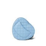 Light Blue Lambskin Quilted Large Heart Bag Light Gold Hardware - Image 4