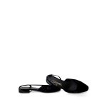 23K Chanel Black Denim Embossed Slingbacks Size 37 - Image 9