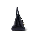 Birkin 30 Bleu Nuit Togo Gold Plated D Stamp - Image 11