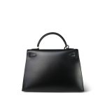 Kelly 32 Black Box Calfskin Gold Plated Y Circle Stamp - Image 10