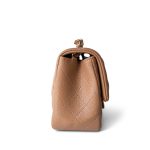18S Beige Caviar Quilted Mini Square Flap Light Gold Hardware - Image 6
