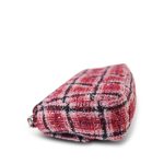 22A Red Multicolor Tweed Quilted 19 Flap Small Mixed Hardware - Image 12