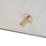 22C White Caviar Quilted Like A Wallet Flap Bag LGHW - Image 18