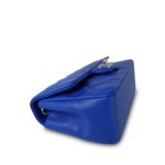 Blue Lambskin Quilted Mini Rectangular Flap Silver Hardware - Image 4