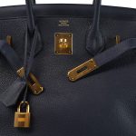Birkin 30 Bleu Nuit Togo Gold Plated D Stamp - Image 6
