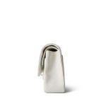 White Lambskin Quilted Classic Flap Medium Gold Hardware - Image 3