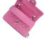 21P Pink Caviar Quilted Classic Flap Small LGHW - Image 7