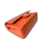 Burnt Orange Lambskin Quilted Classic Flap Medium Gold Hardware - Image 5