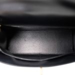 Kelly 32 Black Box Calfskin Gold Plated Y Circle Stamp - Image 12