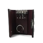 21K Black Caviar Quilted Classic Flap Key Holder SHW - Image 4