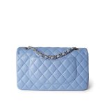 21C Sky Blue Lambskin Quilted Classic Flap Medium LGHW - Image 5