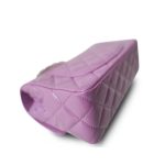 20C Purple Patent Quilted Mini Rectangular Flap Light Gold Hardware - Image 8