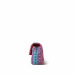 Multicolor Mixed Fibers Woven Mini Rectangular Flap Aged Gold Hardware - Image 3