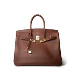 Birkin 35 Brown Ardennes Leather Gold Plated [A] Stamp - Image 13
