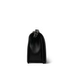 Black Caviar Quilted Old Medium Boy Bag Ruthenium Hardware - Image 8