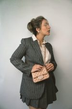 18S Beige Caviar Quilted Mini Square Flap Light Gold Hardware - Image 2