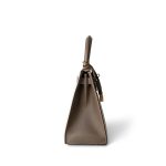 Kelly Sellier 28 Bi-Color Horseshoe (HSS) Craie/Etoupe Epsom Gold Plated A Stamp - Image 10