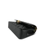 Black Caviar Quilted Small Classic Flap Gold Hardware - Image 4