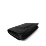 Black Caviar Quilted Wallet on Chain WOC Silver Hardware - Image 6