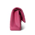 23S Pink Caviar Quilted Classic Flap Medium Light Gold Hardware - Image 8