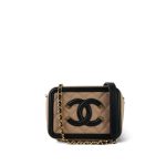Beige/Black CC Filigree Vanity Case Mini Aged Gold Hardware - Image 10