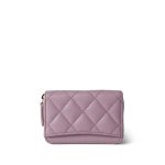 24A Light Pink Caviar Quilted Zip Coin Purse - Image 5