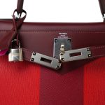 Kelly 28 Lettre M Rouge H/Vermillion/Rose Tyrien Epsom/Sombrero/Mysore Palladium Plated C Stamp - Image 14