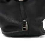 Picotin 22 Black Taurillon Clemence Tan Handles Palladium Plated A Stamp - Image 9