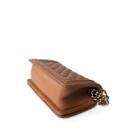 21K Caramel Caviar Quilted Small Boy Bag Light Gold Hardware - Image 8