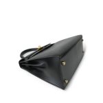 Kelly 28 Sellier Black Box Calfskin Gold Plated U Circle Stamp - Image 20