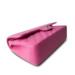 Pink Lambskin Quilted Classic Flap Medium Silver Hardware - Image 6