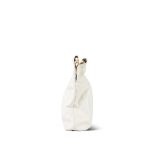 22S White Calfskin Quilted 22 Medium Hobo Bag Black/Aged Gold Hardware - Image 11