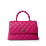 Pink Caviar Quilted Coco Handle Small Light Gold Hardware - Image 2