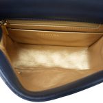 Navy Pearl Crush Mini Square Flap Aged Gold Hardware - Image 19
