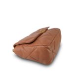 22S Caramel Lambskin Quilted Large 19 Flap MHW - Image 9
