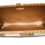 Beige White Lambskin Stitched CC Logo Clutch On Chain LGHW - Image 14