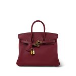 Birkin 25 Rouge H Swift Gold Plated Y Stamp - Image 3