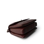 21B Burgundy Lambskin Quilted Trendy CC Small Light Gold Hardware - Image 10