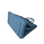 Birkin 25 Blue Jean Togo Palladium Plated [R] Stamp - Image 3