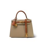 Kelly Sellier 25 Bi-Color Horseshoe (HSS) Trench/Gold Veau Epsom Gold Plated Y Stamp