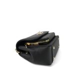 20B Black Caviar Quilted Business Affinity Flap Small Light Gold Hardware - Image 9