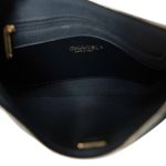 23B Black Shiny Crumpled Lambskin Quilted Large CC Hobo Bag Aged Gold Hardware - Image 8