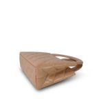 Light Beige Shiny Aged Calfskin Quilted Nano Kelly Shopper Aged Gold Hardware - Image 6